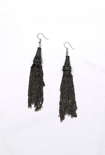 Lyla silver plated brass Chain Earrings